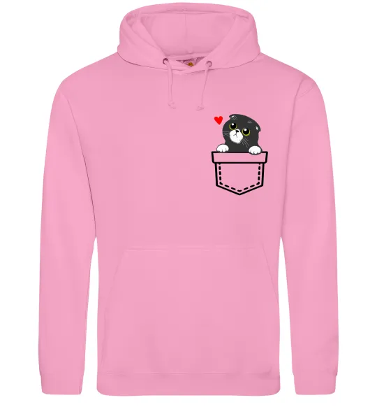 Жіноча толстовка (худі) Висловухий кіт в кишені Рожевий фото