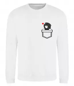 Свитшот Висловухий кіт в кишені Белый фото