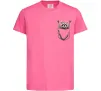 Дитяча футболка Єнот в кишені Яскраво-рожевий фото