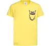 Дитяча футболка Єнот в кишені Лимонний фото