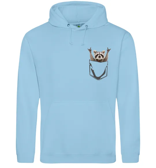 Мужская толстовка (худи) Єнот в кишені Голубой фото