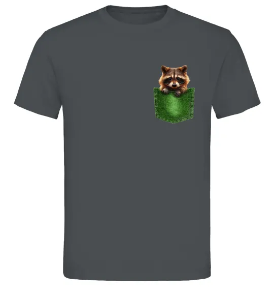 Чоловіча футболка Єнотик в кишені Графіт фото