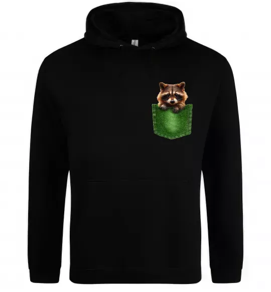 Женская толстовка (худи) Єнотик в кишені Черный фото