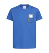 Детская футболка Кіт-мем у кишені Ярко-синий фото