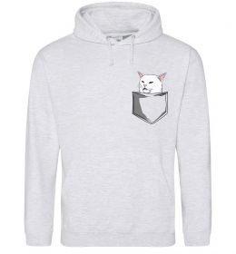 Чоловіча толстовка (худі) Кіт-мем у кишені