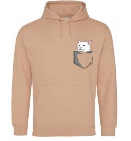 Мужская толстовка (худи) Кіт-мем у кишені