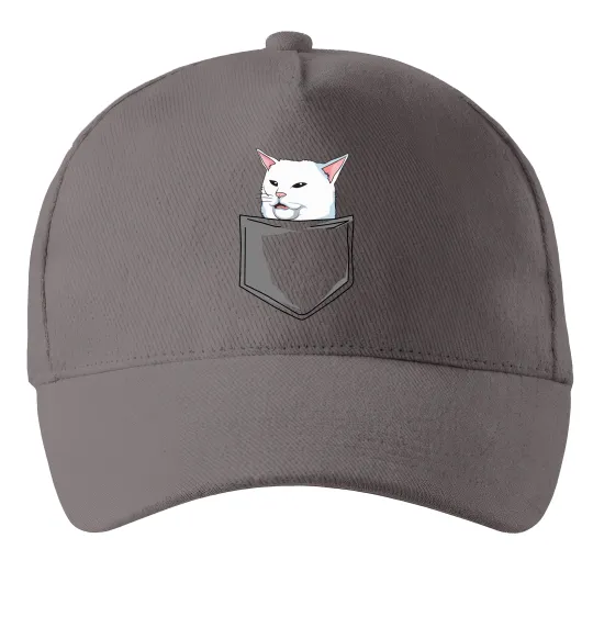 Кепка Кіт-мем у кишені Серый фото
