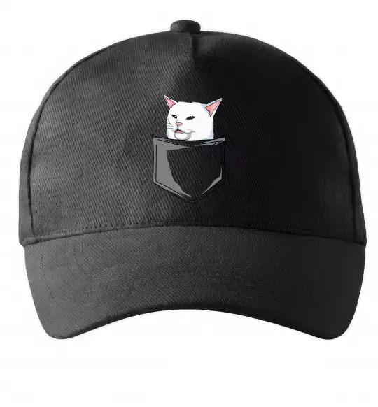 Кепка Кіт-мем у кишені Черный фото