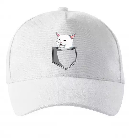 Кепка Кіт-мем у кишені Белый фото