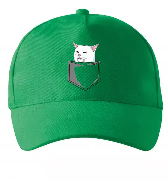 Кепка Кіт-мем у кишені Зеленый фото