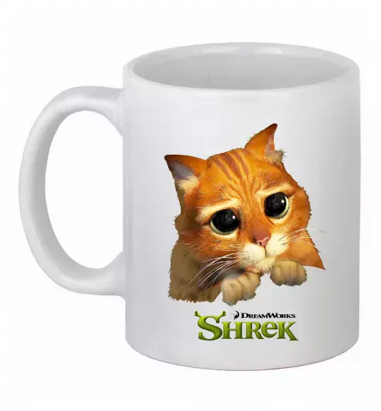 Чашка керамическая Кіт у чоботях Белый фото