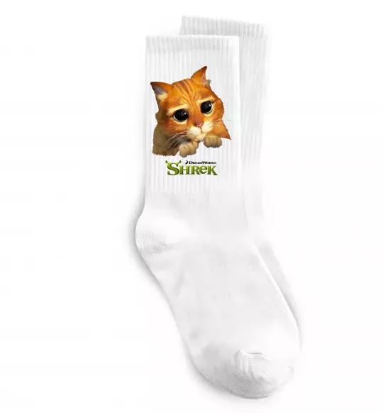 Носки Кіт у чоботях Белый фото