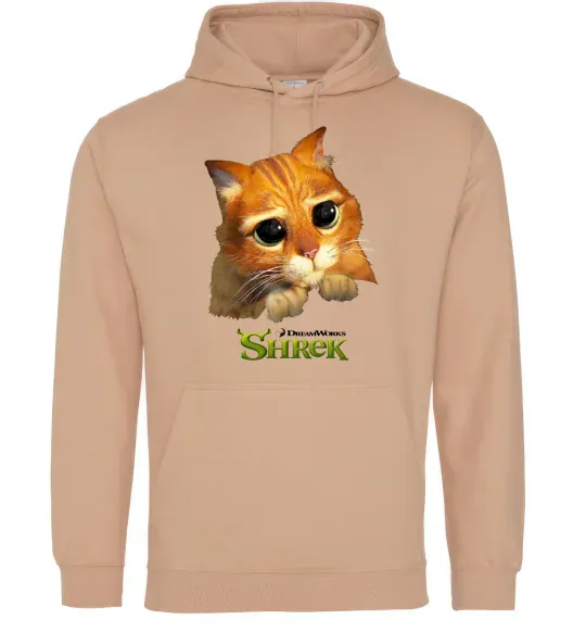 Женская толстовка (худи) Кіт у чоботях Песочный фото