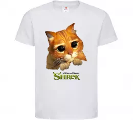 Детская футболка Кіт у чоботях Белый фото