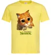 Чоловіча футболка Кіт у чоботях Лимонний фото