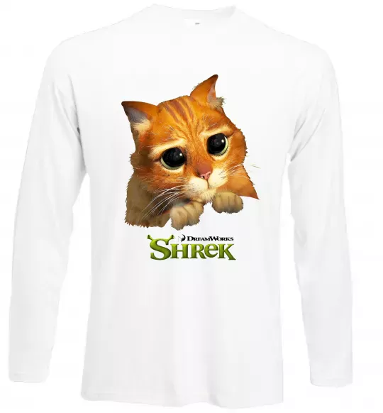 Лонгслив Кіт у чоботях Белый фото