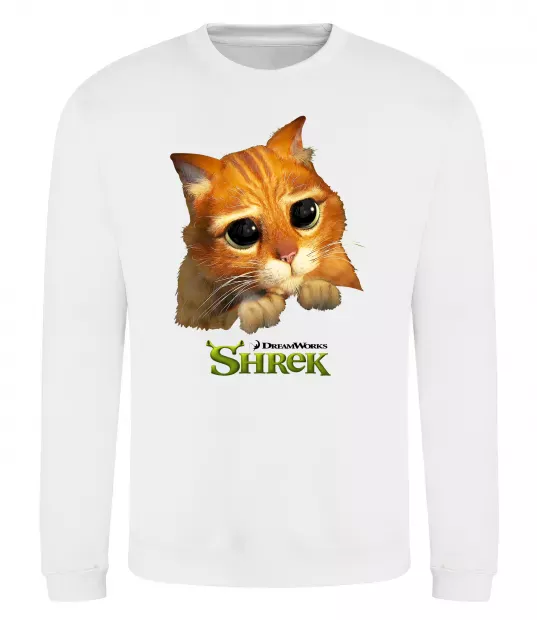 Свитшот Кіт у чоботях Белый фото