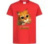 Дитяча футболка Кіт у чоботях Червоний фото