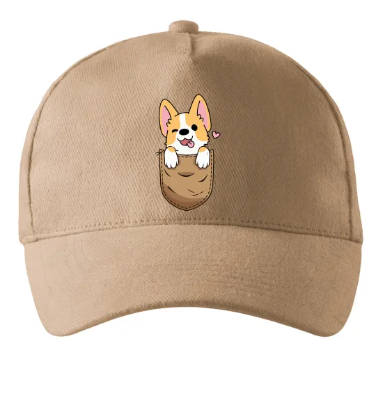 Кепка Коргі у кишені Песочный фото