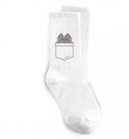 Носки Котик в кишені Белый фото