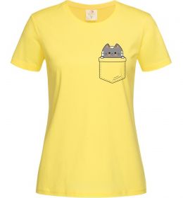 Жіноча футболка Котик в кишені