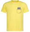 Чоловіча футболка Котик в кишені Лимонний фото