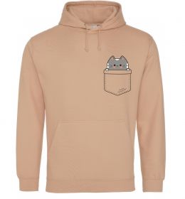 Мужская толстовка (худи) Котик в кишені