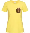 Женская футболка Кошеня в кишені Лимонный Женская футболка Кошеня в кишені Лимонный фото