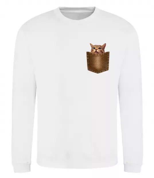Свитшот Кошеня в кишені Белый фото
