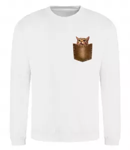 Свитшот Кошеня в кишені Белый фото