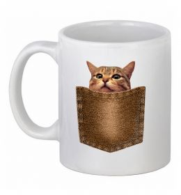 Чашка керамическая Кошеня в кишені