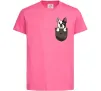 Дитяча футболка Мопс в кишені Яскраво-рожевий Дитяча футболка Мопс в кишені Яскраво-рожевий фото