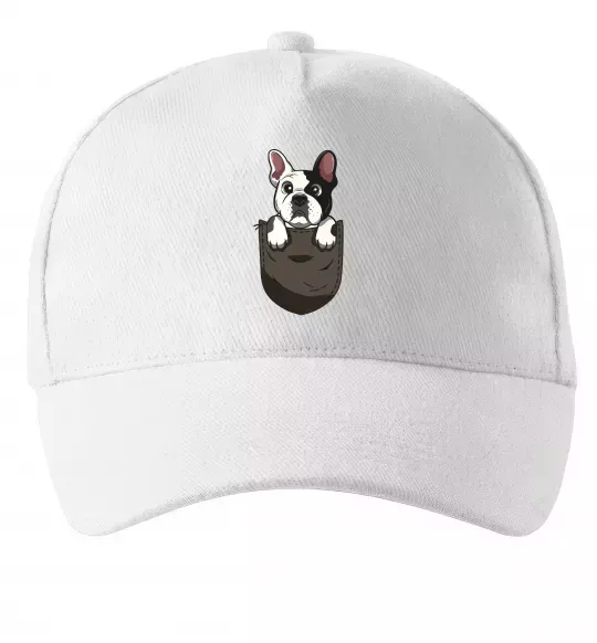 Кепка Мопс в кишені Білий фото