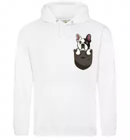 Женская толстовка (худи) Коргі у кишені Белый фото Женская толстовка (худи) Коргі у кишені Белый фото