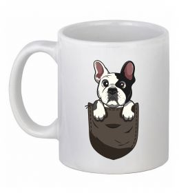 Чашка керамічна Мопс в кишені Чашка керамічна Мопс в кишені