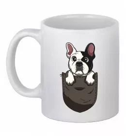 Чашка керамическая Коргі у кишені Белый фото