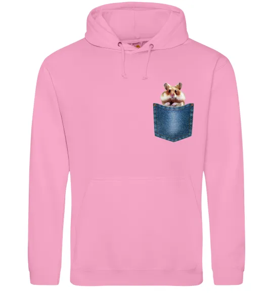 Чоловіча толстовка (худі) Хом'як в кишені Рожевий фото