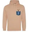 Женская толстовка (худи) Хом'як в кишені Песочный фото