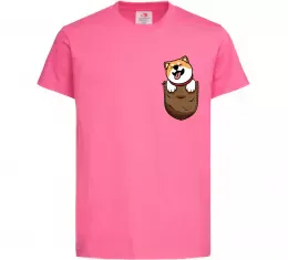 Детская футболка Кіт-мем у кишені Красный фото