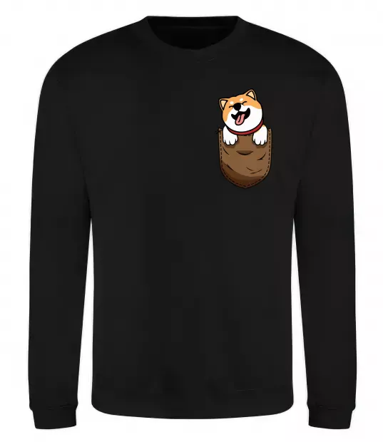 Свитшот Шиба-іну в кишені Черный фото