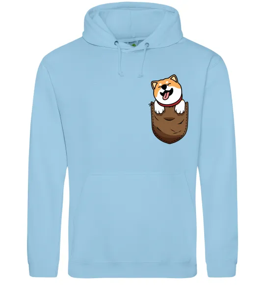 Жіноча толстовка (худі) Шиба-іну в кишені Блакитний фото