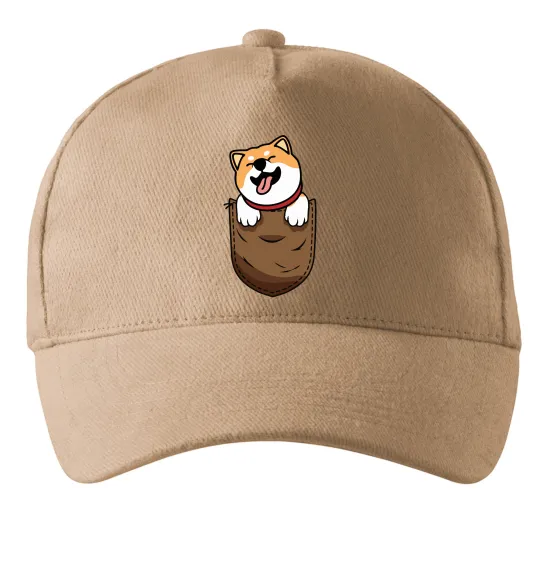 Кепка Шиба-іну в кишені Песочный фото