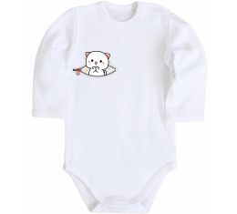 Дитячий бодік Peach cat в кишені