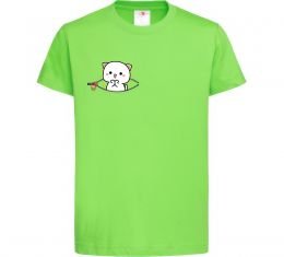 Детская футболка Peach cat в кишені Детская футболка Peach cat в кишені