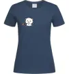 Женская футболка Peach cat в кишені Темно-синий фото