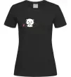 Женская футболка Peach cat в кишені Черный фото