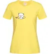 Женская футболка Peach cat в кишені Лимонный фото