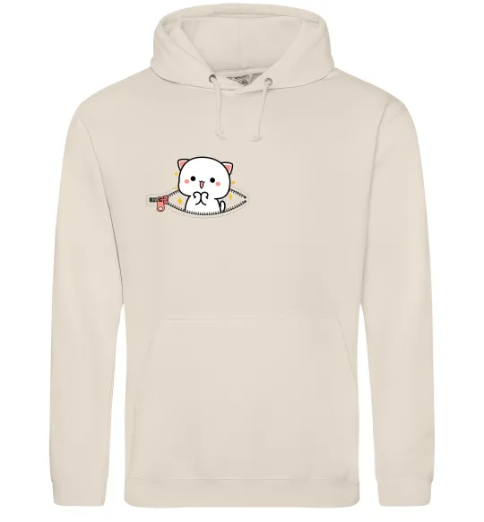 Мужская толстовка (худи) Peach cat в кишені Таш фото