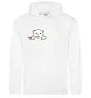 Жіноча толстовка (худі) Peach cat в кишені Білий фото