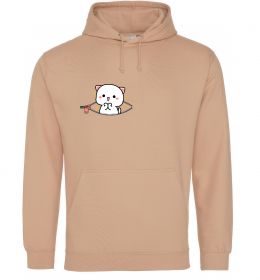 Женская толстовка (худи) Peach cat в кишені